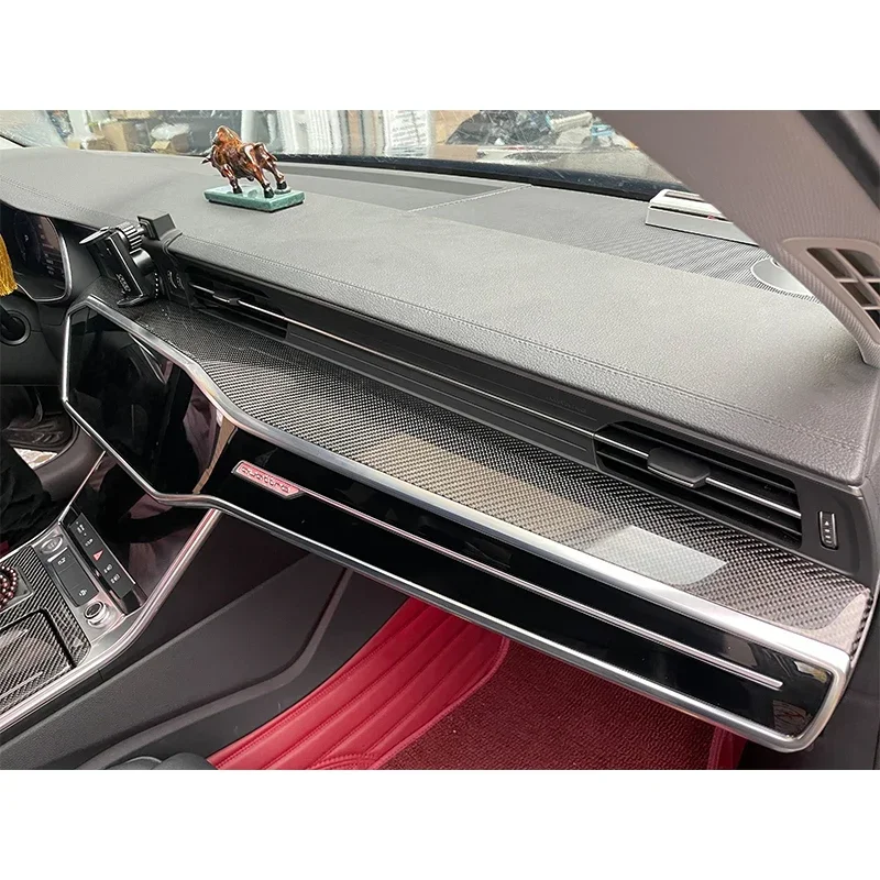 Replacement Carbon Fiber Interior Trims Dashboard Cover Panel Center Console Cover For Adi