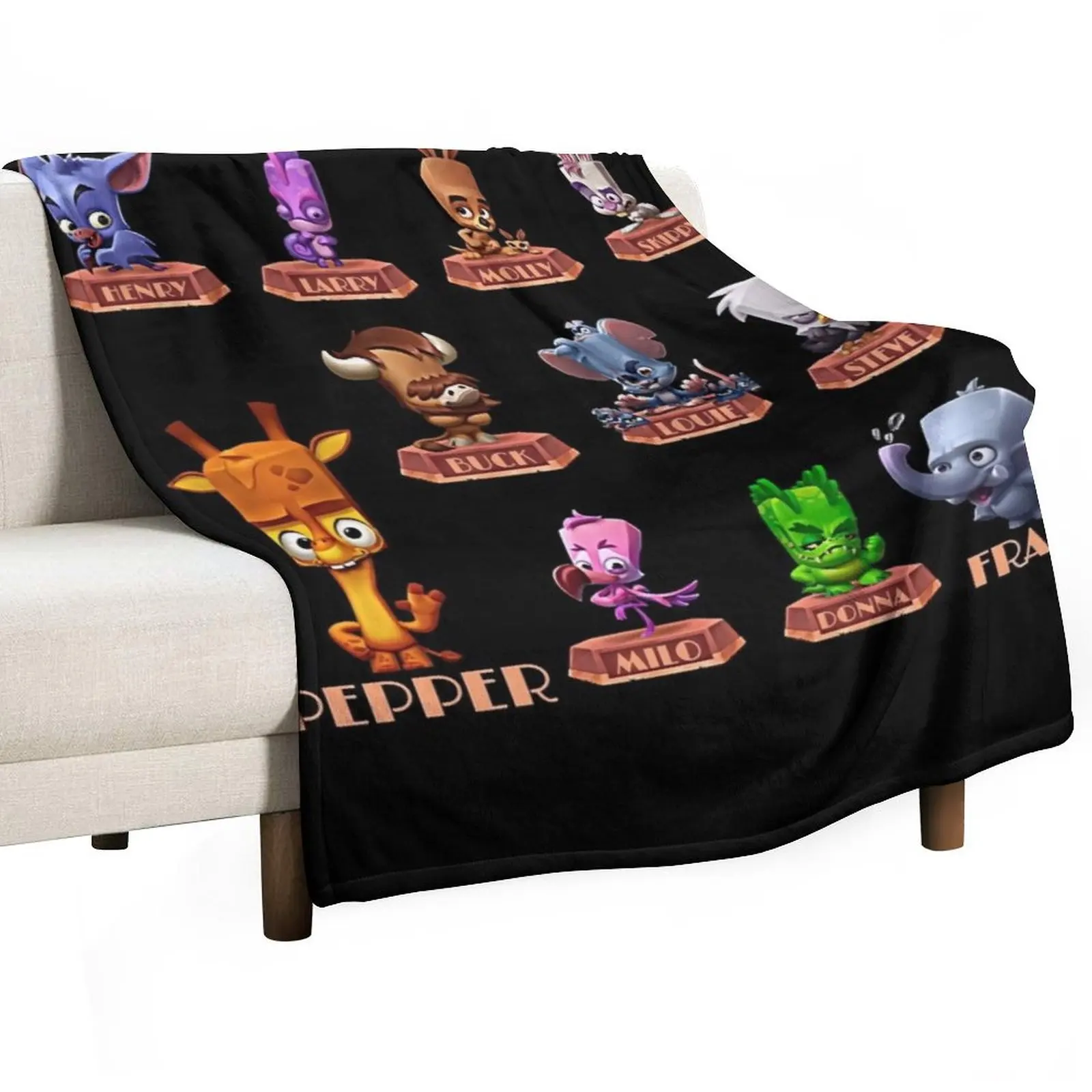 People Call Me Zooba Battle Arena Royale Characters N 02 Zoo Gift For Fans Throw Blanket Warm Cute Blankets