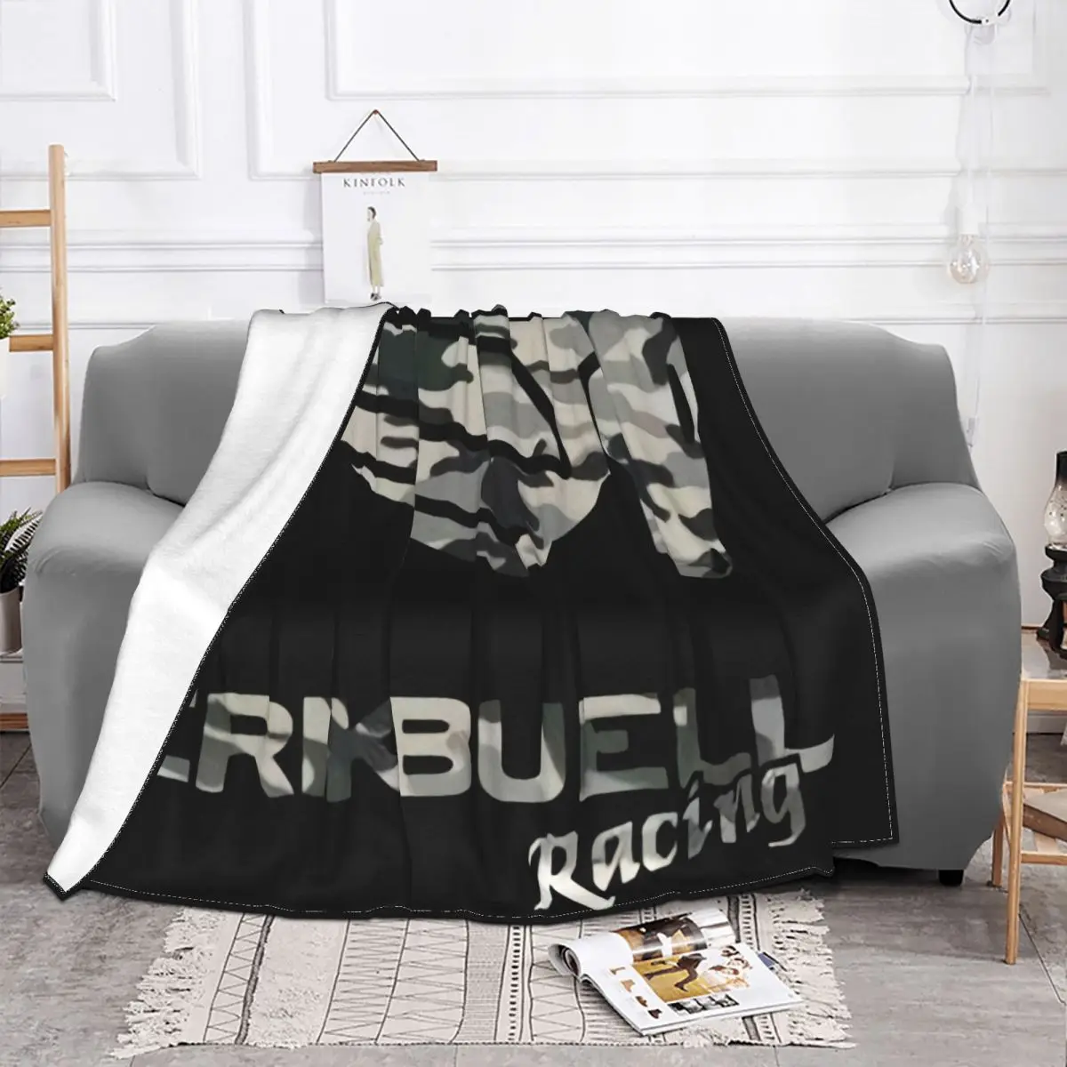 Erik Buell Racing American Motorcycle Funny Vintage Gift Men Women Personalized Throw Blanket