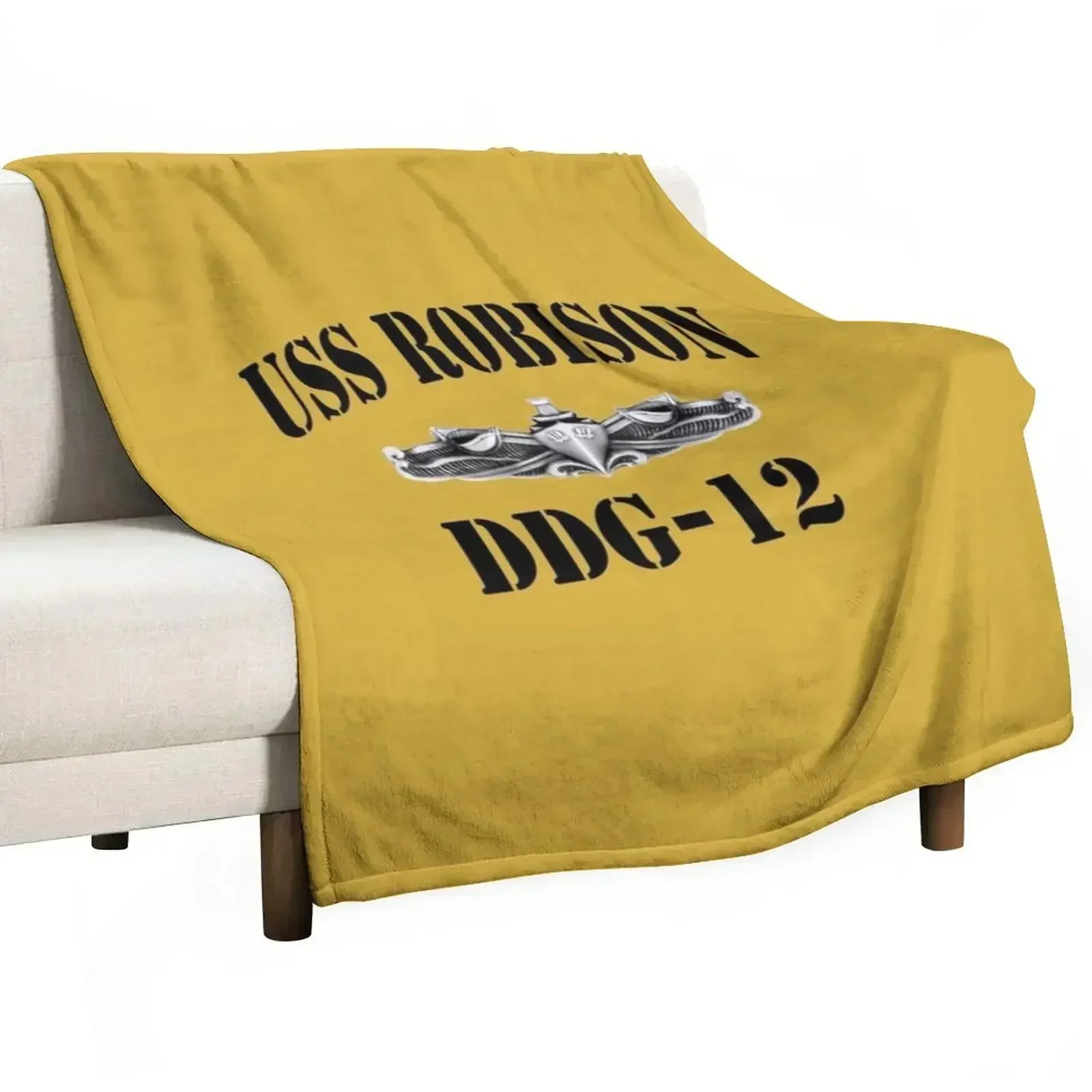 

USS ROBISON (DDG-12) SHIP'S STORE Throw Blanket Cozy Throw Blanket Birthday Gift for Him Her