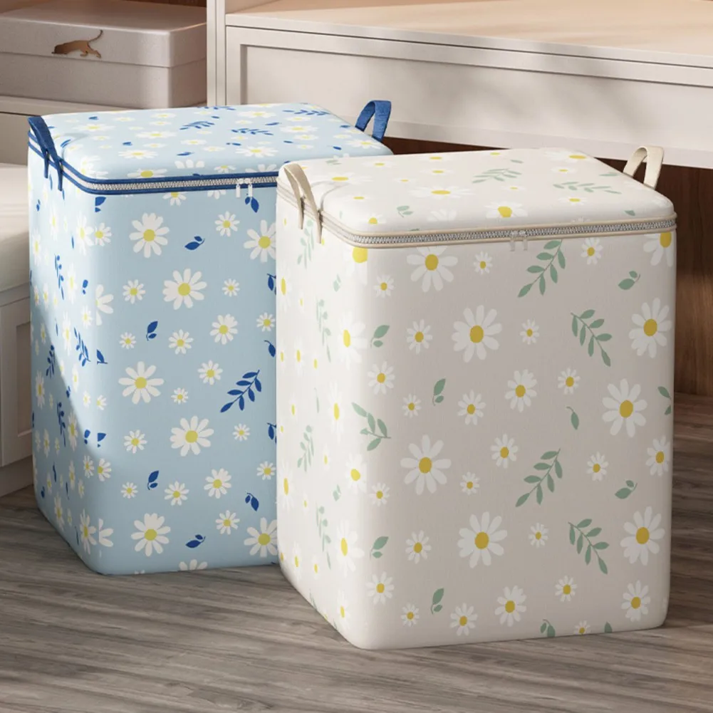 

Quilt Storage Bag Large Capacity Daisy Storage Clothes Quilt Storage Box Dust-Proof Moisture-Proof Fabric Moving Bag