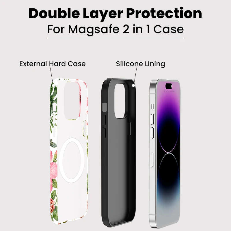 Fcicicase Magnetic Phone Case For iPhone Air 17 15 16 Pro Max 14 13 12 11 Flower Starfish Conch Sea Turtle For Magsafe Cover - view 3