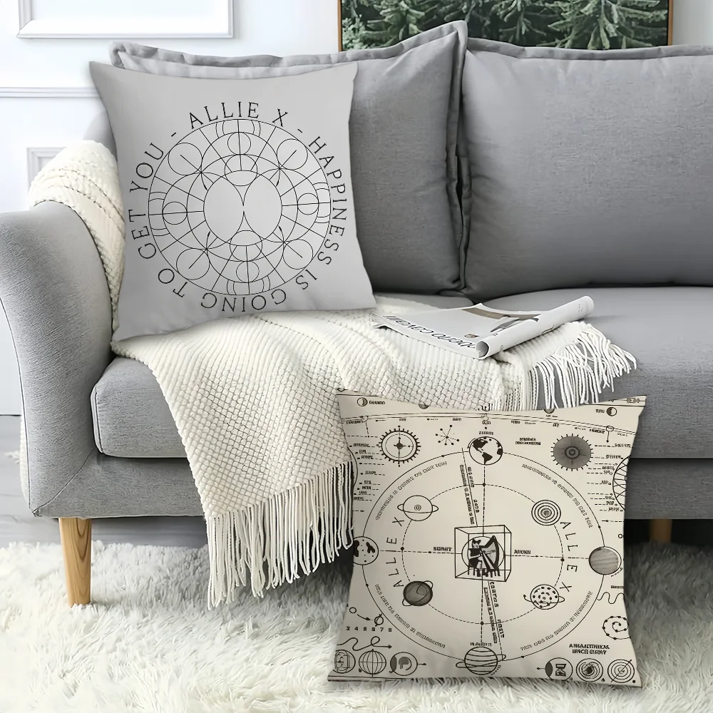 غطاء وسادة للمغني A-Allie X Happiness ls Going to Get You وسائد مكتبية مناسبة لوسادة تزيين غرفة نوم السيارة #4