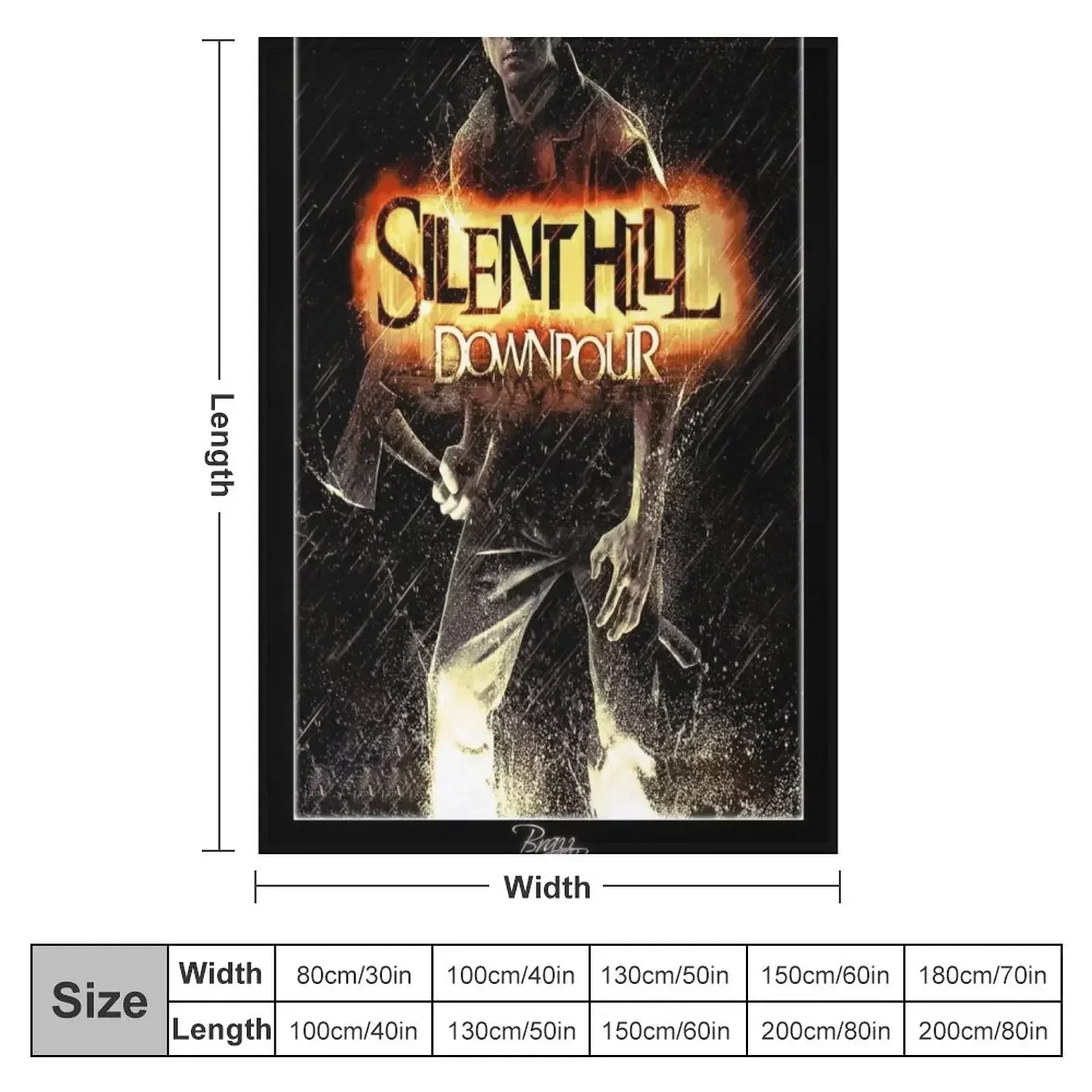 Silent Hill DownPour - Box Art Cover (Original) - Brazz Throw Blanket couch cozy soft plush fuzzy picnic outdoor blanket