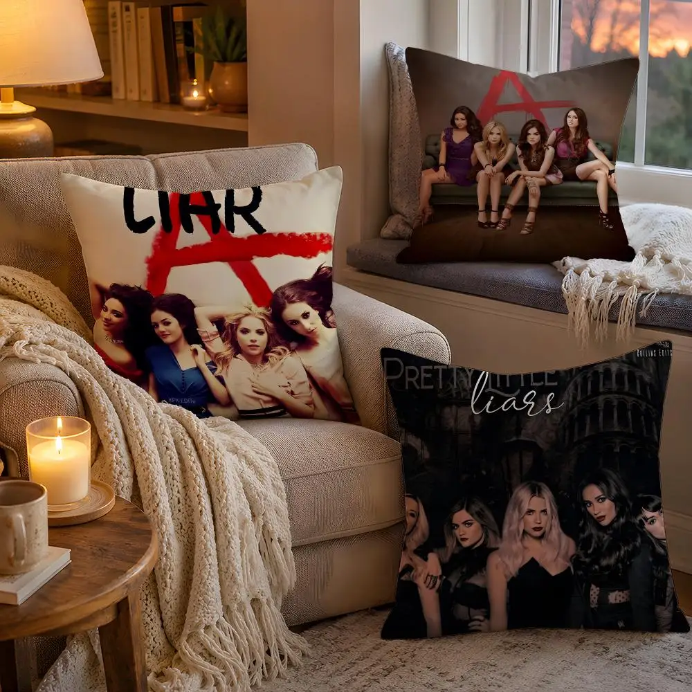 P-Pretty Little L-Liars Tv Cushion Cover 1pc Square Pillow Cover Soft Plush Fabric Removable Washable Sofa Chair Bed Decoration