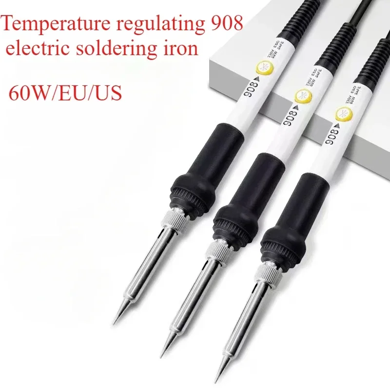 Mini Soldering Iron Adjustable Temperature Electric Solder Iron Rework Station Mini Handle Heat Pencil Welding Repair Tools 60W