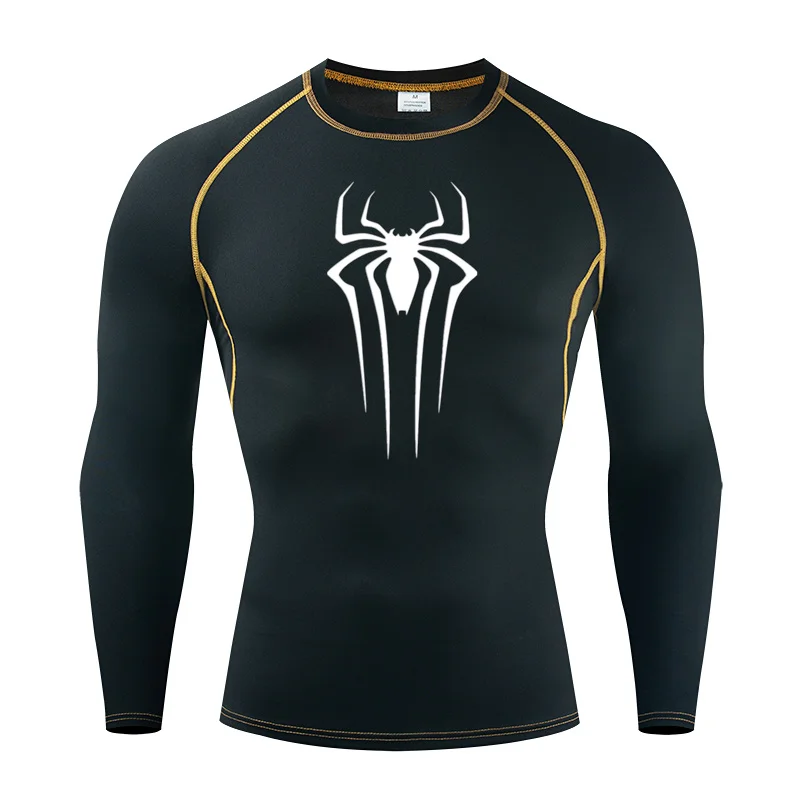 Men Jogging Compression Long Sleeve T-shirt Running Sport T Shirt Fitness Tops Tee Male Quick Dry Tight Training Rashgard Jersey