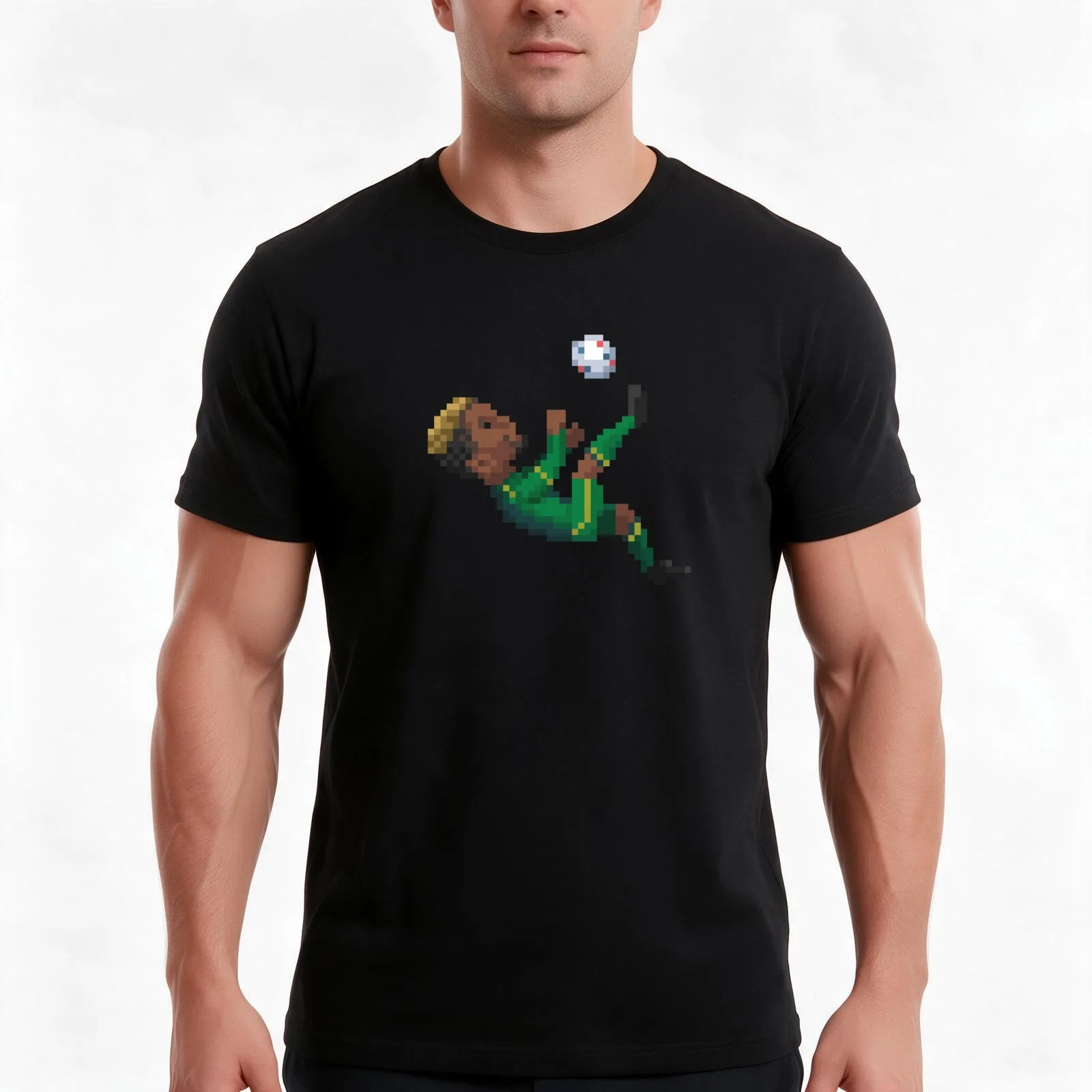Bicycle Kick 2021 T-Shirt, Summer Casual Cotton Tee, Oversized Streetwear Tops, Vintage Graphic Print, Loose Fit Short Sleeve