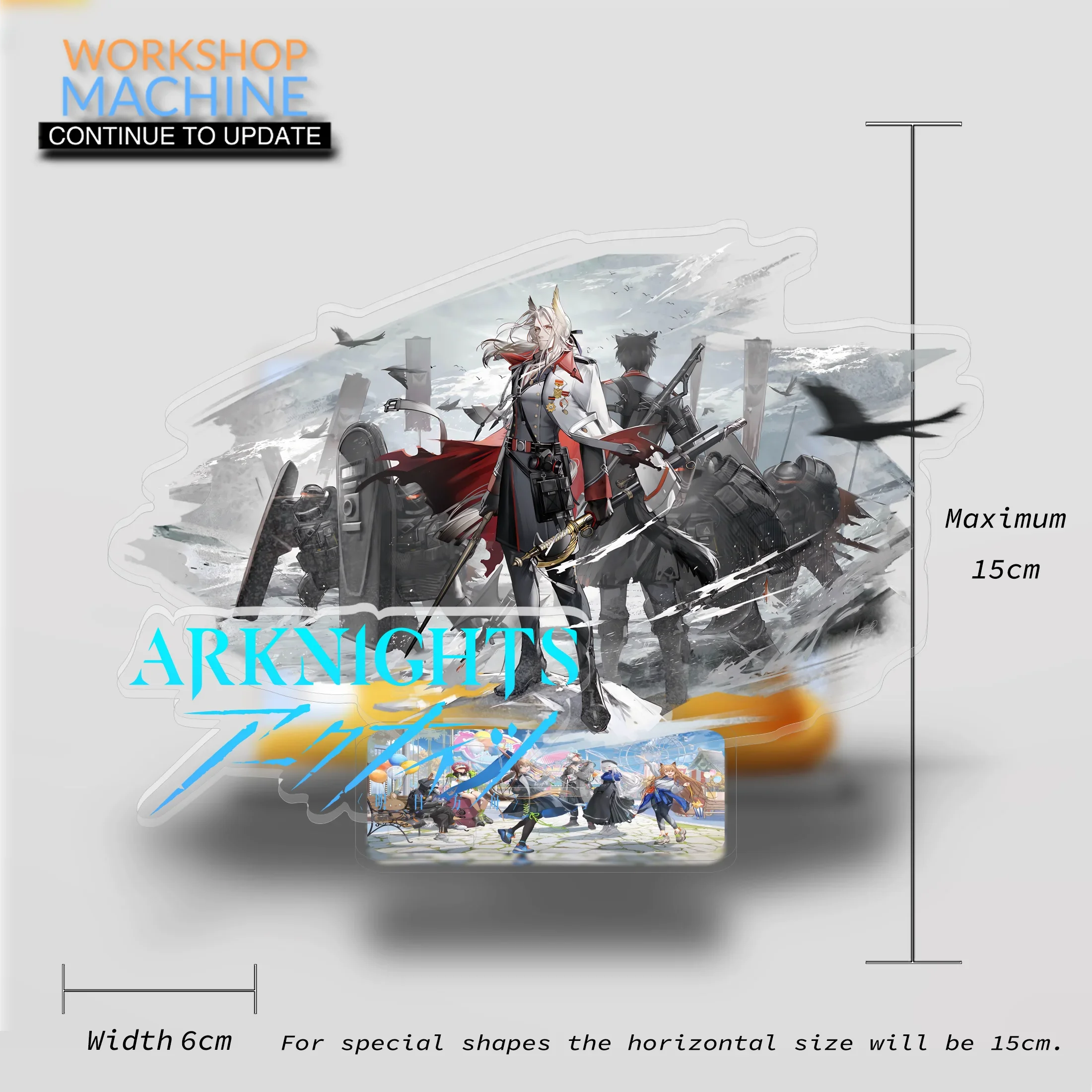 Anime Exquisite Acrylic Display Stand Model Transparent Trend High Precision Games Computer Desk Decoration Gift Arknights P4