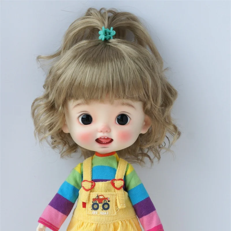 Full Sizes Doll Accessories  JD813  Half-tied Messy Curly Synthetic Mohair BJD Wigs