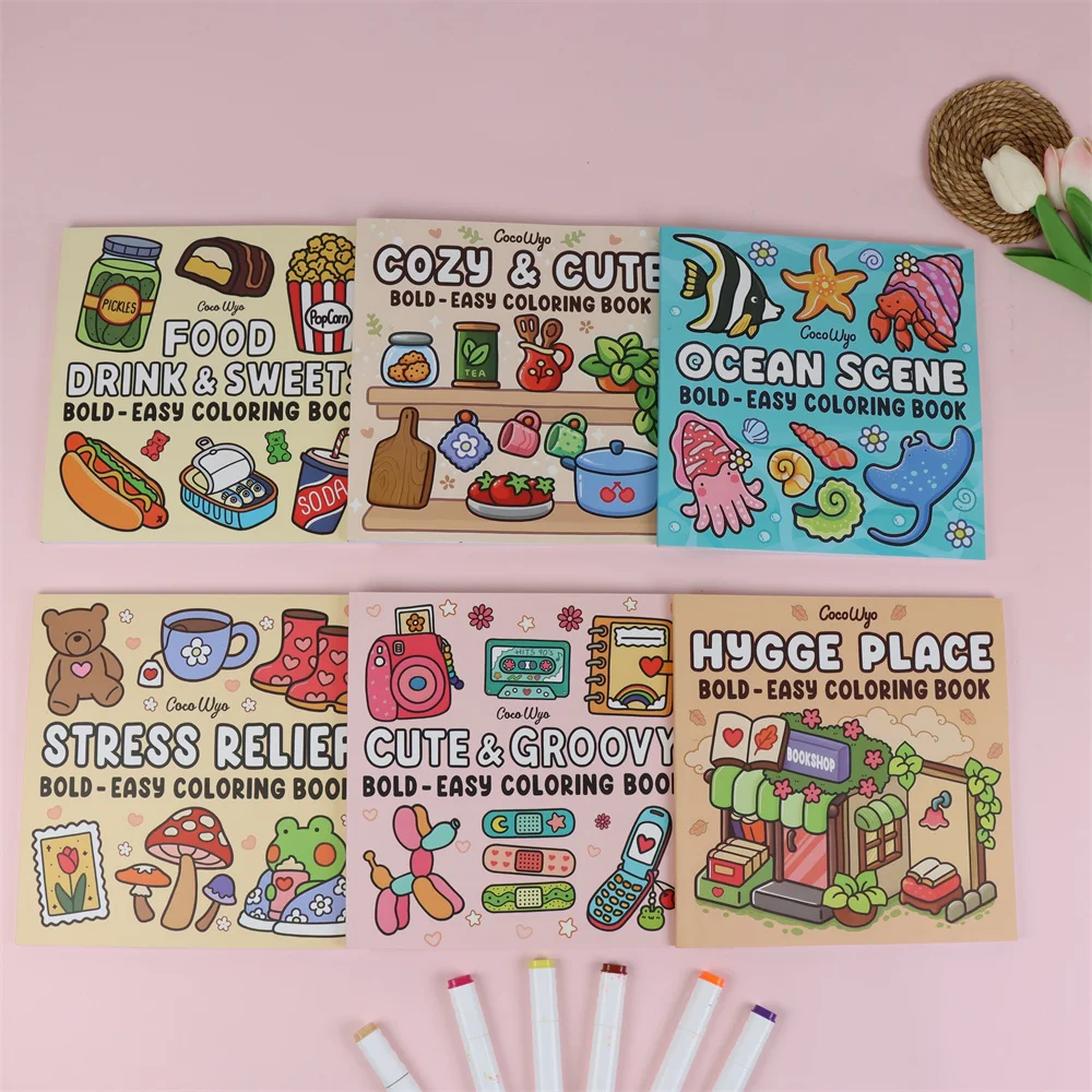 Coloring Book COZY FRIENDS Coloring Book For Adults And Teens Featuring Adorable Creatures for  Gifts