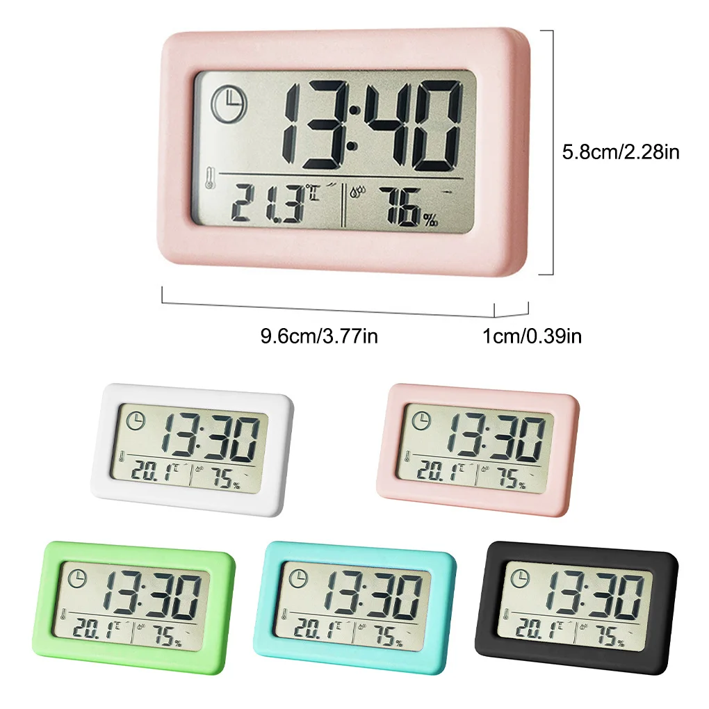 Digital Alarm Clock Thermometer Hygrometer Meter LED Indoor Electronic Humidity Monitor Clock Desktop Table Clocks For Home