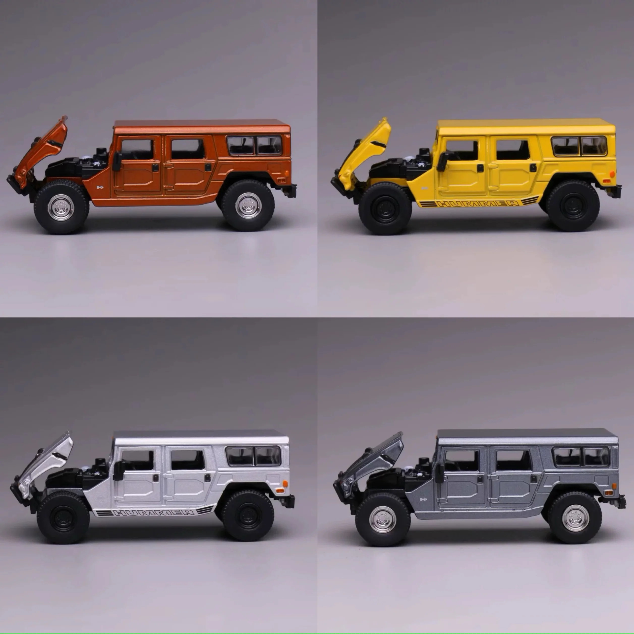 596-model 1/64 Hummer H1 terreinwagen simulatie legering automodel