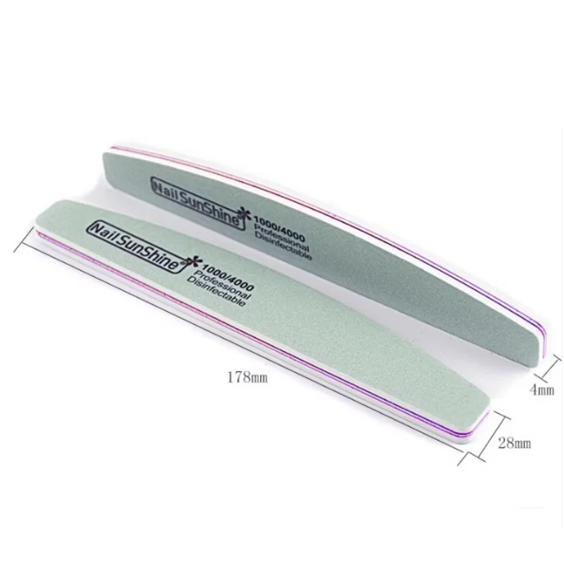 

5pcs Pack Half Moon Nail Buffer File Block Sponge UV Gel Polish Shiner Professional Sanding Buffing Finger Manicure Product