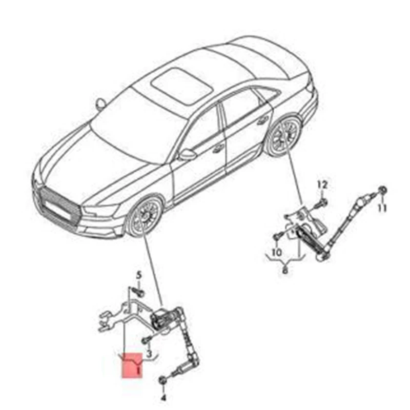 Front Left Headlight Level Sensor 8W0941285E For  A4 A5 RS5 S4 S5 Avant 2016-2023 Body Height Sensor 8W0 941 285 C