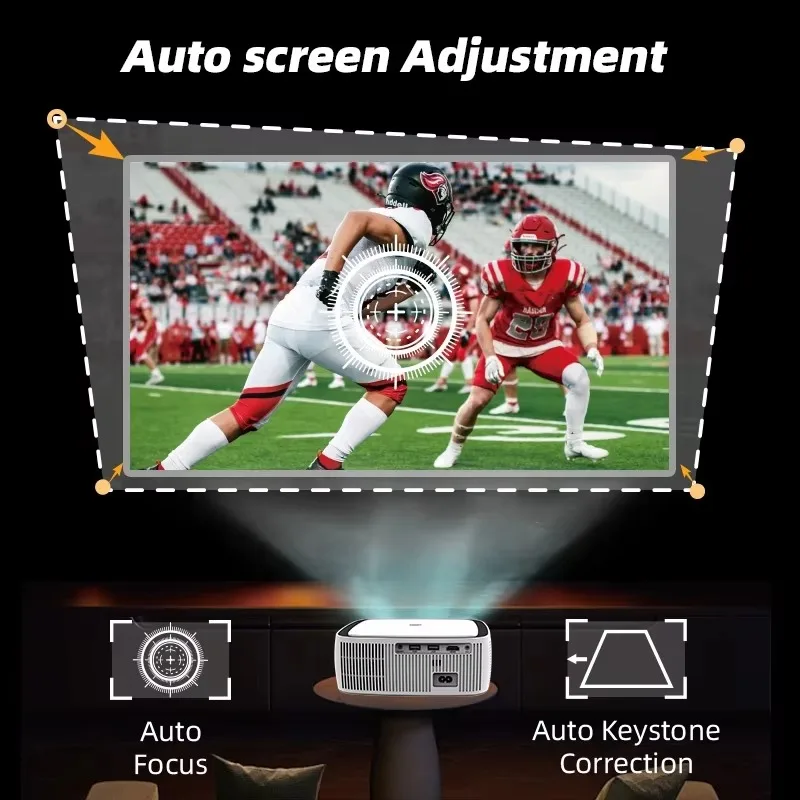 Outdoor Smart Mini Led Draagbare Projector Projector Smart Home Theater Video 4k Filmprojector Android Wifi Telefoonprojector