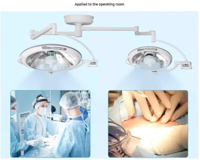 患者治療のための人間工学に基づいた詳細を備えた移動が簡単なハロゲン手術用無影ランプを製造