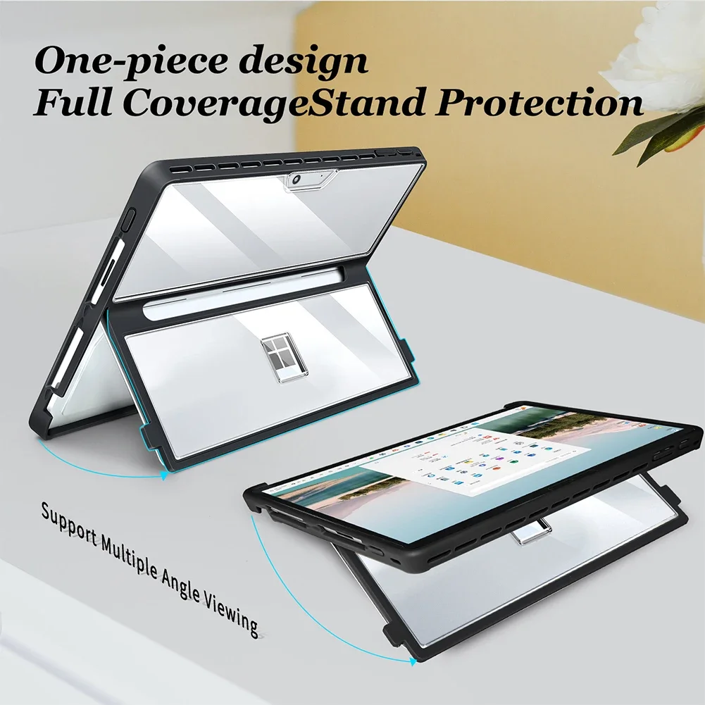 

Laptop Case for Microsoft Surface Pro 11/10/9/8 13 Inch Shockproof Protective Rugged Cover Compatible with Type Cover Keyboard