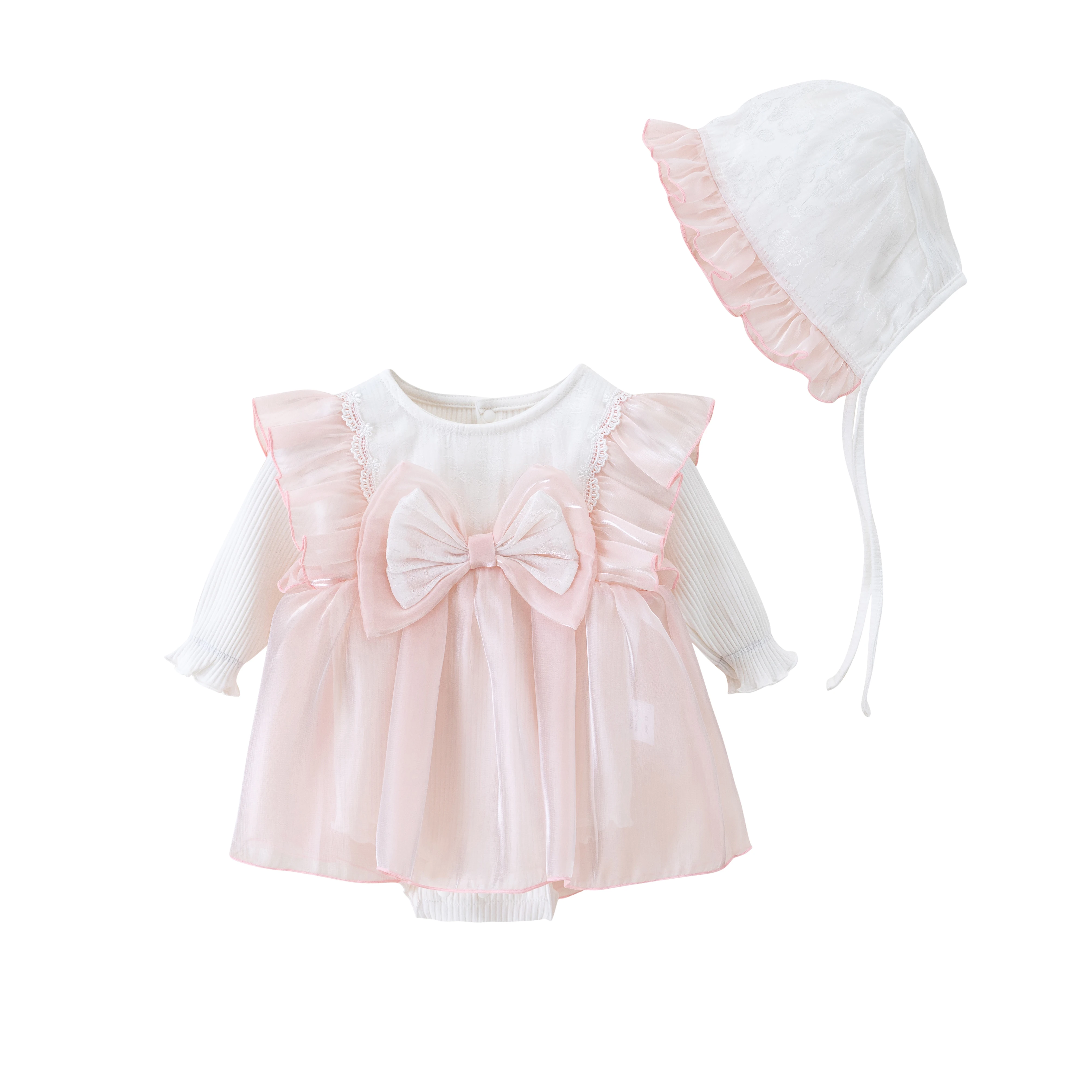 Big Bow Princess Baby Girl Dresses Spring Autumn Lace Baptism Christening Gown Dress Girls Clothes