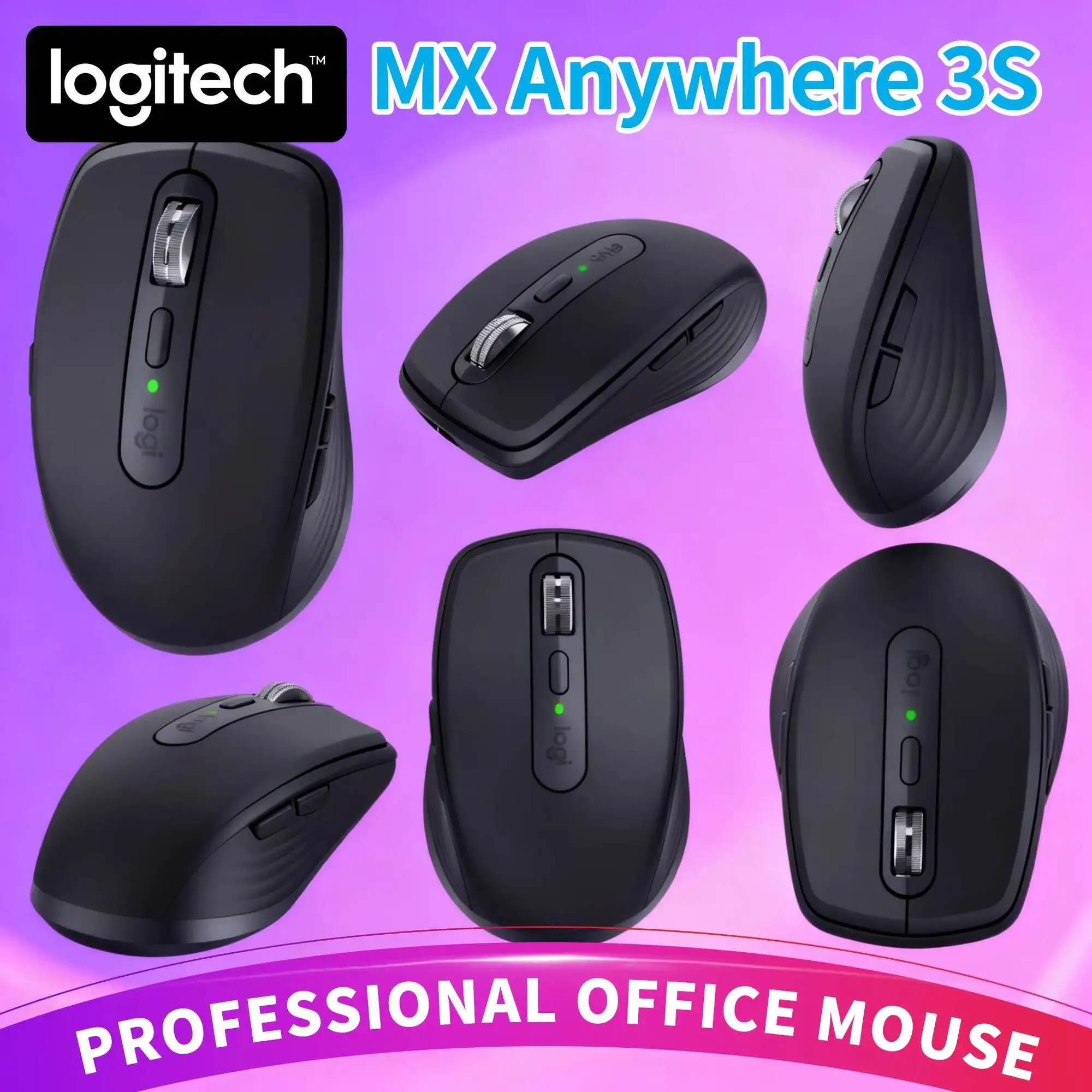 

Wireless MX Anywhere 3S - 8000 DPI, MagSpeed Scroll, Anti-Slip Grip, Great for Co-stream Studio & Home Office Use