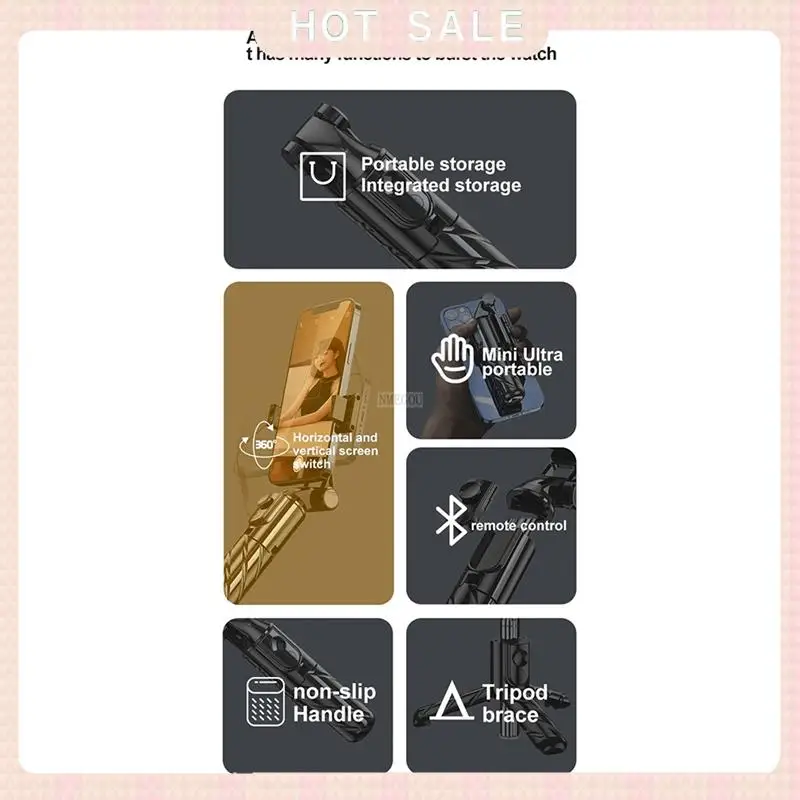 

24-Hour Delivery V03 Bluetooth Shutter Wireless Selfie Stick/Tripod Stand Extendable Monopad For Mobile Phone