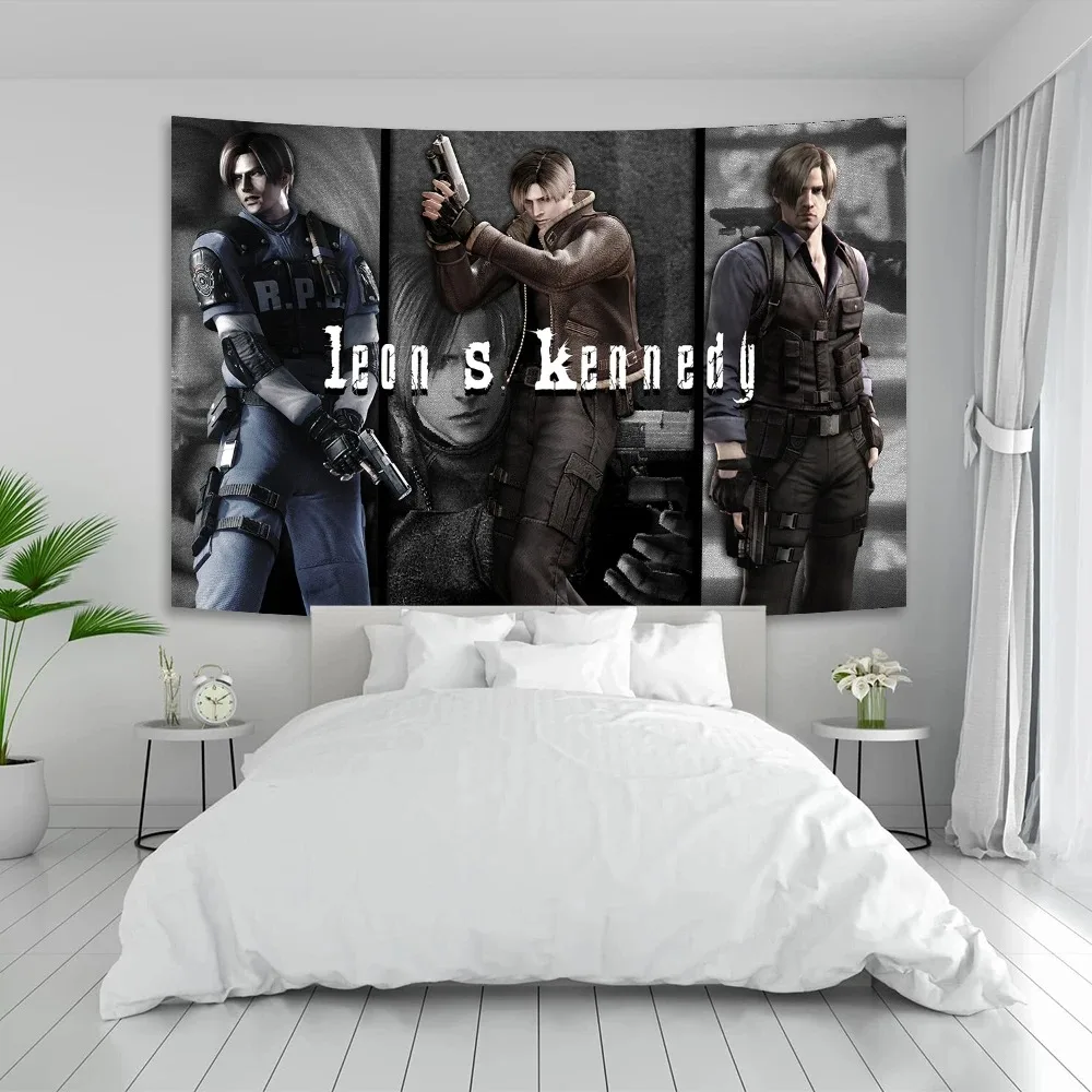 Tapestry Leon Kennedy Wall Decoration For Boys Bedroom Decoration Festival Gifts Decoration Mural Large Beach Towels