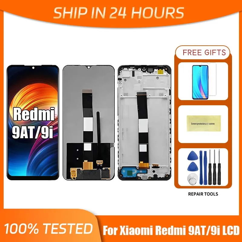 6.53'' For Xiaomi Redmi 9i LCD Display Touch Screen Digitizer With Frame Assembly For Redmi 9AT Global M2006C3LVG lcd