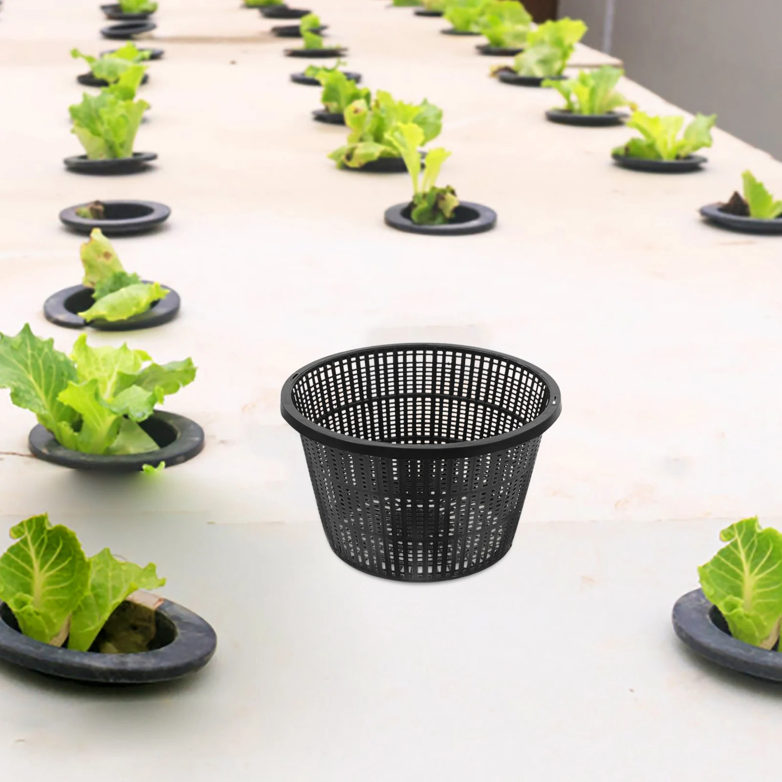 Maceta de cultivo hidropónico, contenedor de malla grande, cesta para plantas, taza de jardín, maceta de agua, sistema de jardineras de drenaje, 4 Uds.