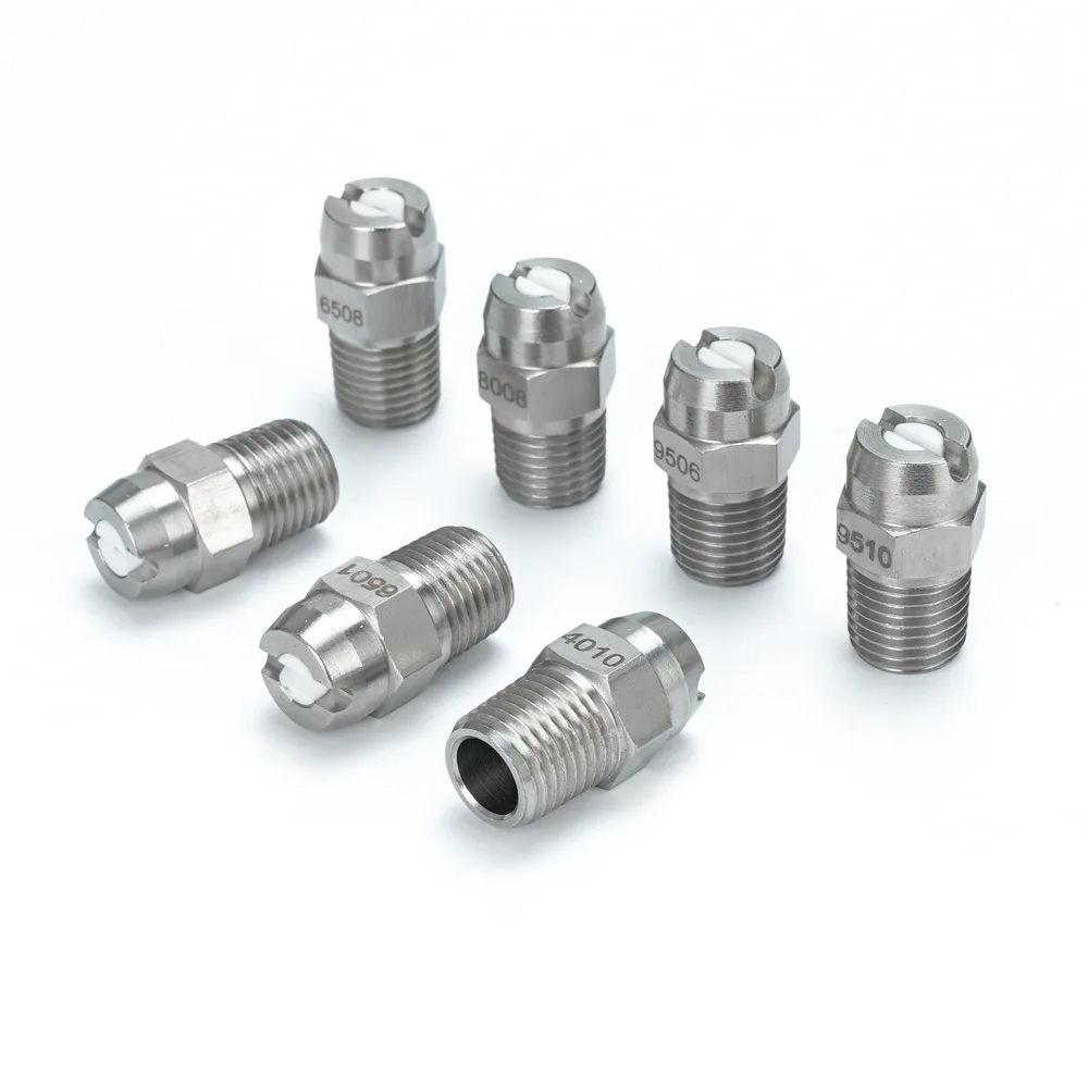 304 Stainless Steel Ceramic Core Fan-shaped Nozzle High Pressure Linear Nozzle for  Washing and Cleaning