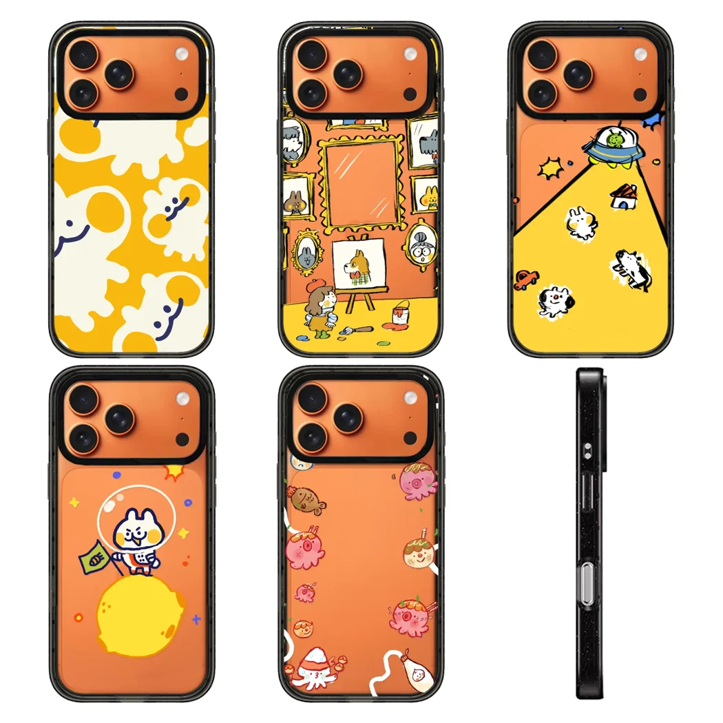 

Lovely Alien 2.0 Acrylic Black Border Phone Cover for IPhone 12 13 14 15 16 17 Pro Max Case for IPhone 17 Air