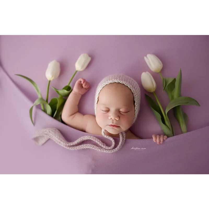 Neonatal photography props Faux Latex Tulips Flowers Tulip bouquet photography props