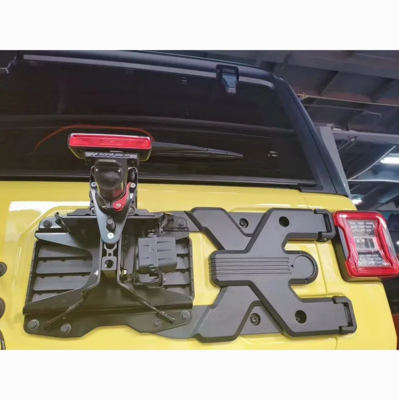

Spare Tire Carrier and Hinge Oversized Spare Tire Tailgate Adjustable Bracket Reinforcement Hinge for Jeep Wrangler JL 18+