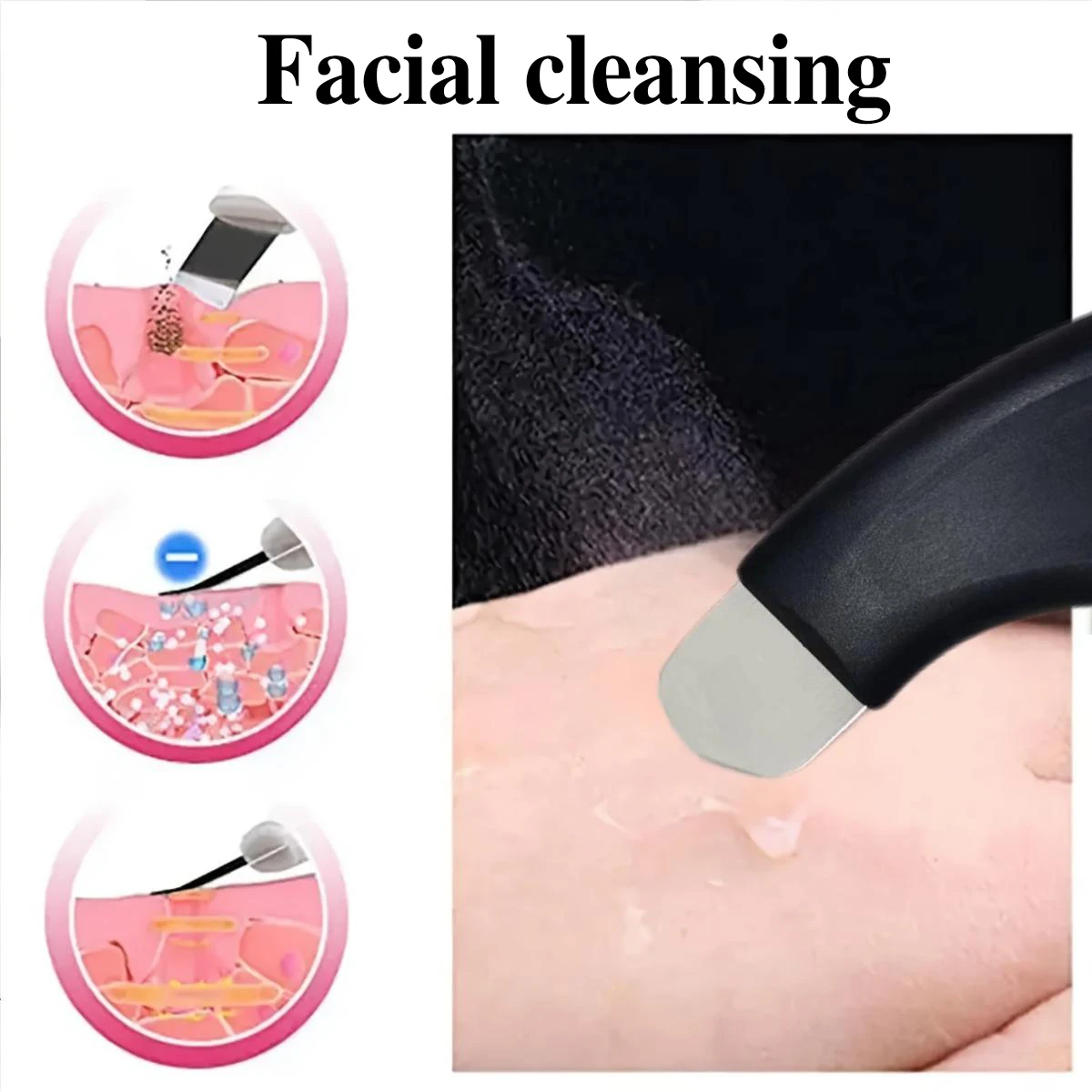 Extrator manual de acne, capaz de limpar a pele do nariz e do rosto, ferramenta de cuidados de beleza