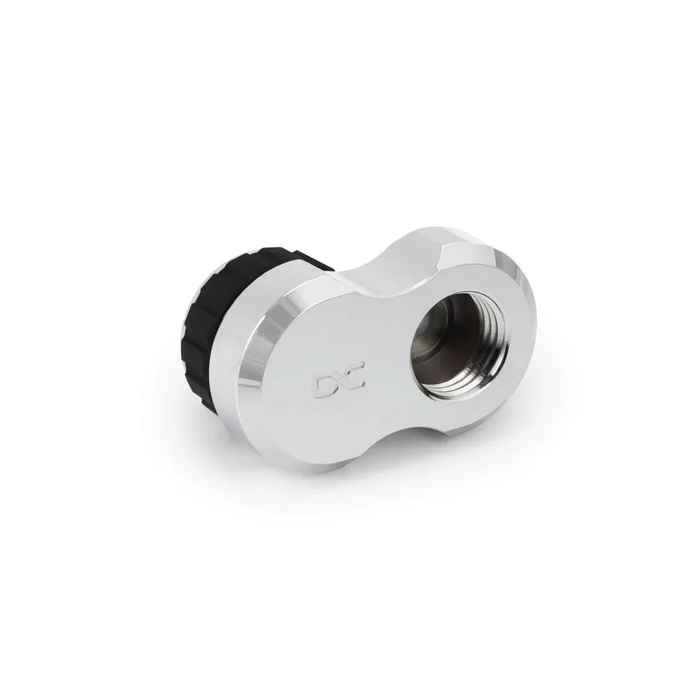 Alphacool Apex Grip Offset 16mm OT/IT G1/4 360 Rotatable Fittings For Flexible Connection In Water Cooling Setup Chrome/Black