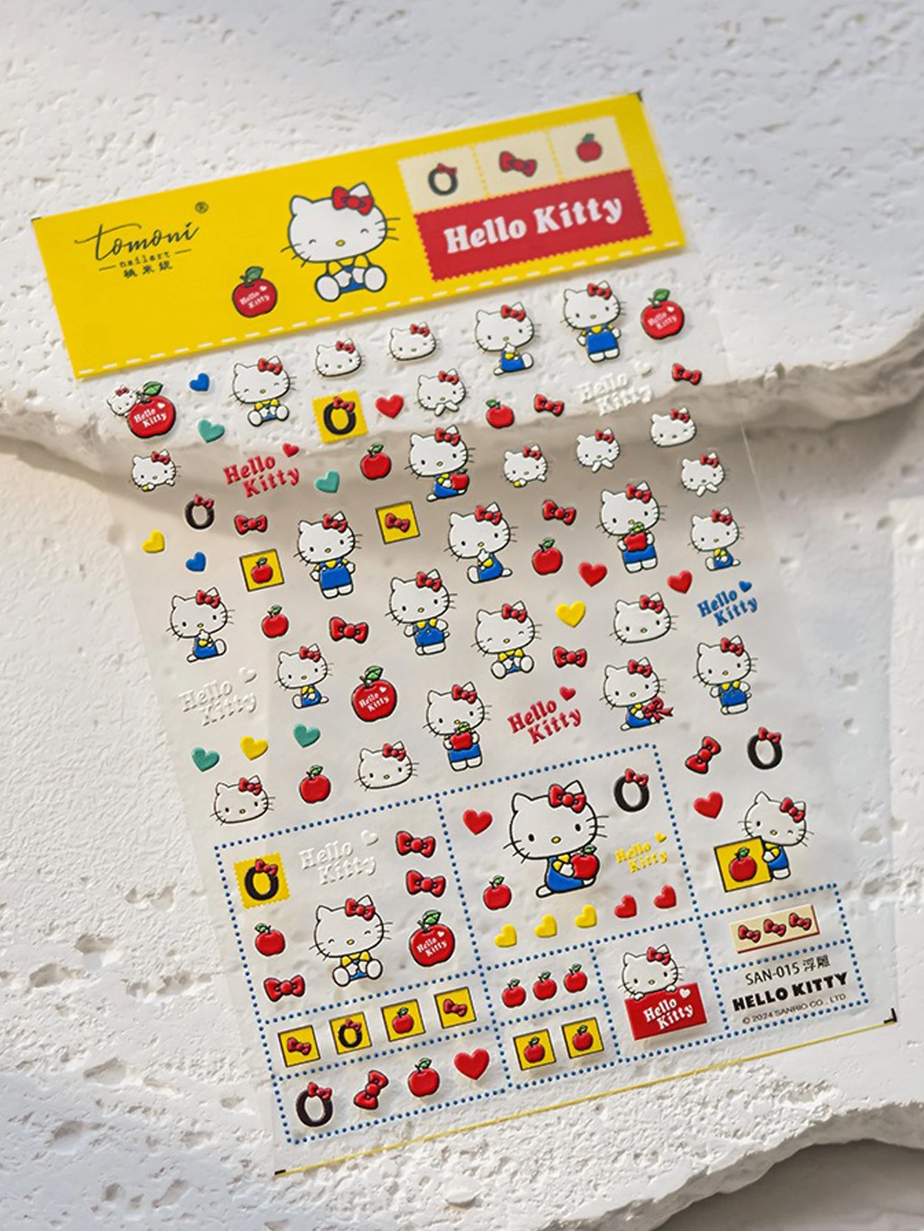 1PC Sanrio Hello Kitty Nail Stickers   Adhesive  Long Lasting   Easy Remove Nail Art Accessories  Student  Manicure sticker