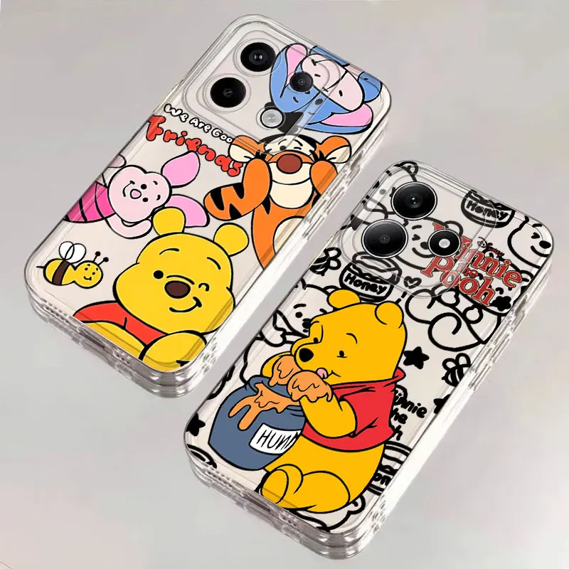 Чехол для телефона Disney Winnie The Pooh для Xiaomi Poco X4 M3 X3 Pro X5 X4 GT X3 NFC, прозрачный, мягкий