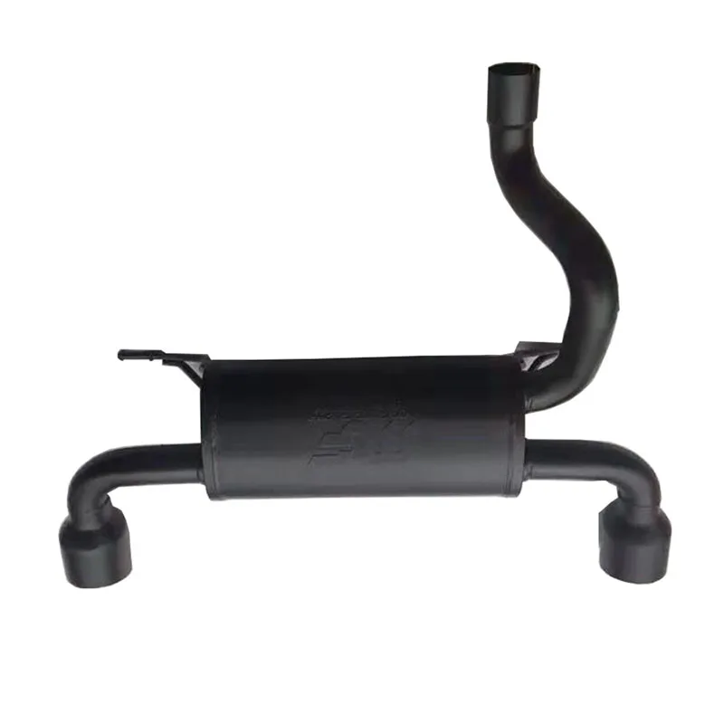 Matte Black Dual Car Back Exhaust Muffler System For 2007-2017 Jeep Wrangler JK 2/4DR Off-Road 4X4 Steel Exhaust Pipe