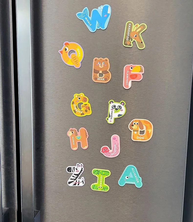 Große Buchstaben, magnetisch, Meerestiere, Alphabet, Spielzeug, Großbuchstaben, ABC, kognitive Puzzle-Magnete, Kühlschrank, niedlicher Kühlschrank, Kinder – Detail 9