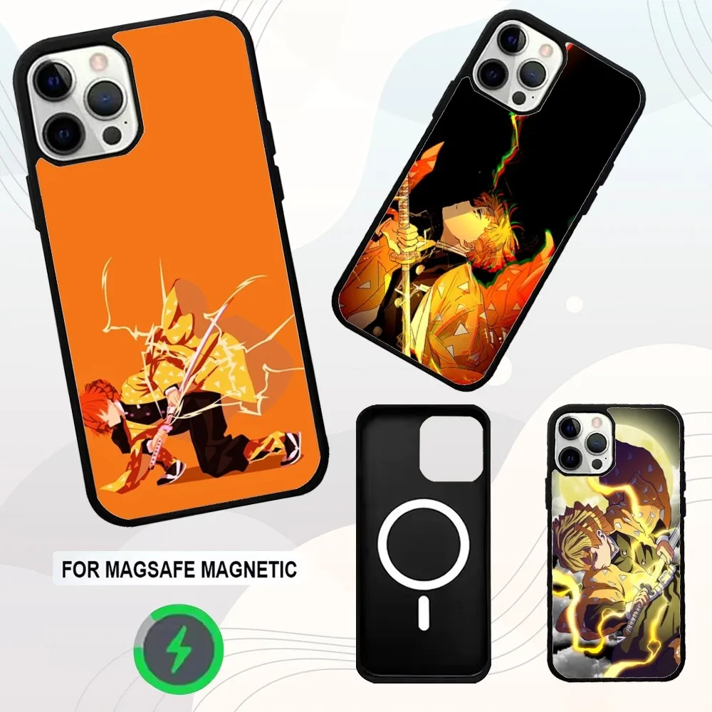 

Zenitsu Agatsuma Anime Phone Case For iPhone 16e,16,15,14,13,12,11,Plus,Pro,Max,Mini Magsafe Magnetic Wireless Charging
