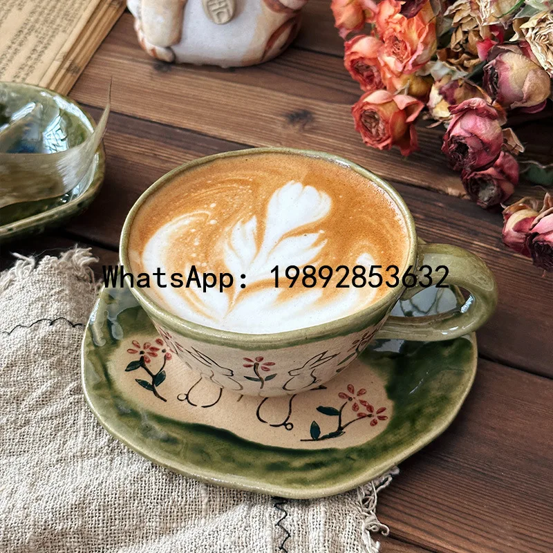 Picture 4: CB retro afternoon tea cup high value high sense light luxury latte ceramic cup