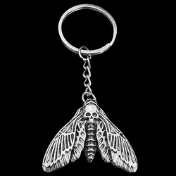 1pcs Gothic Halloween Accessory Death Head Moth Keychain