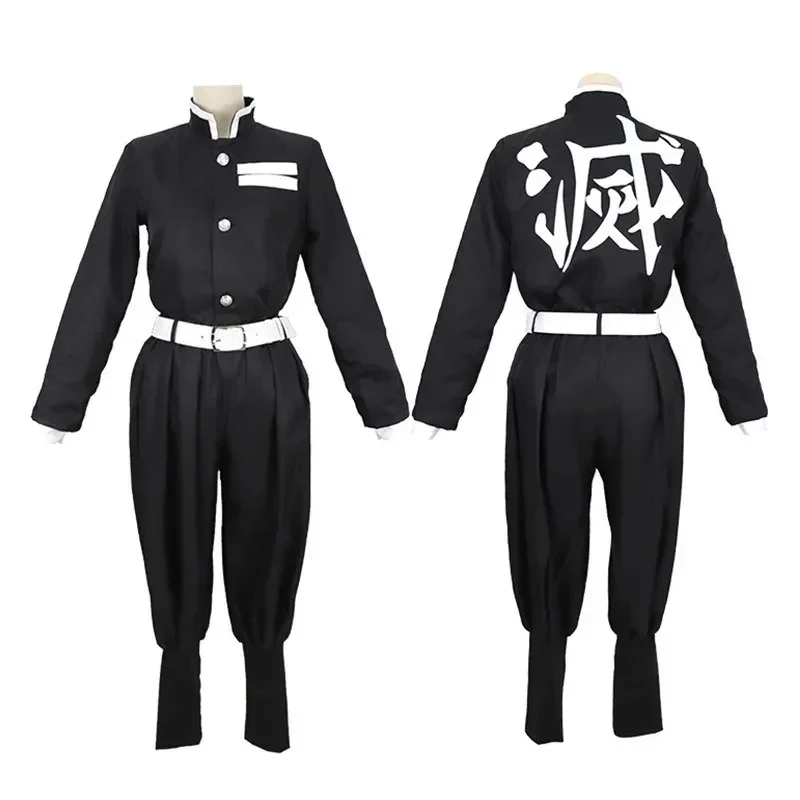 Anime Demon Slayer Kimetsu no Yaiba Agatsuma Zenitsu Costume Cosplay donna Kimono uniforme Halloween Christmas Party Clothes