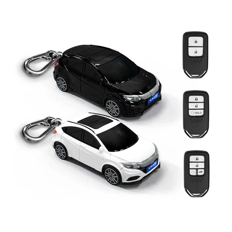 For Honda Vezel Key Cover Car Model Case HR-V Remote Key Box Key Chain Accessories Creative Buckle Surprise Gift Personalized