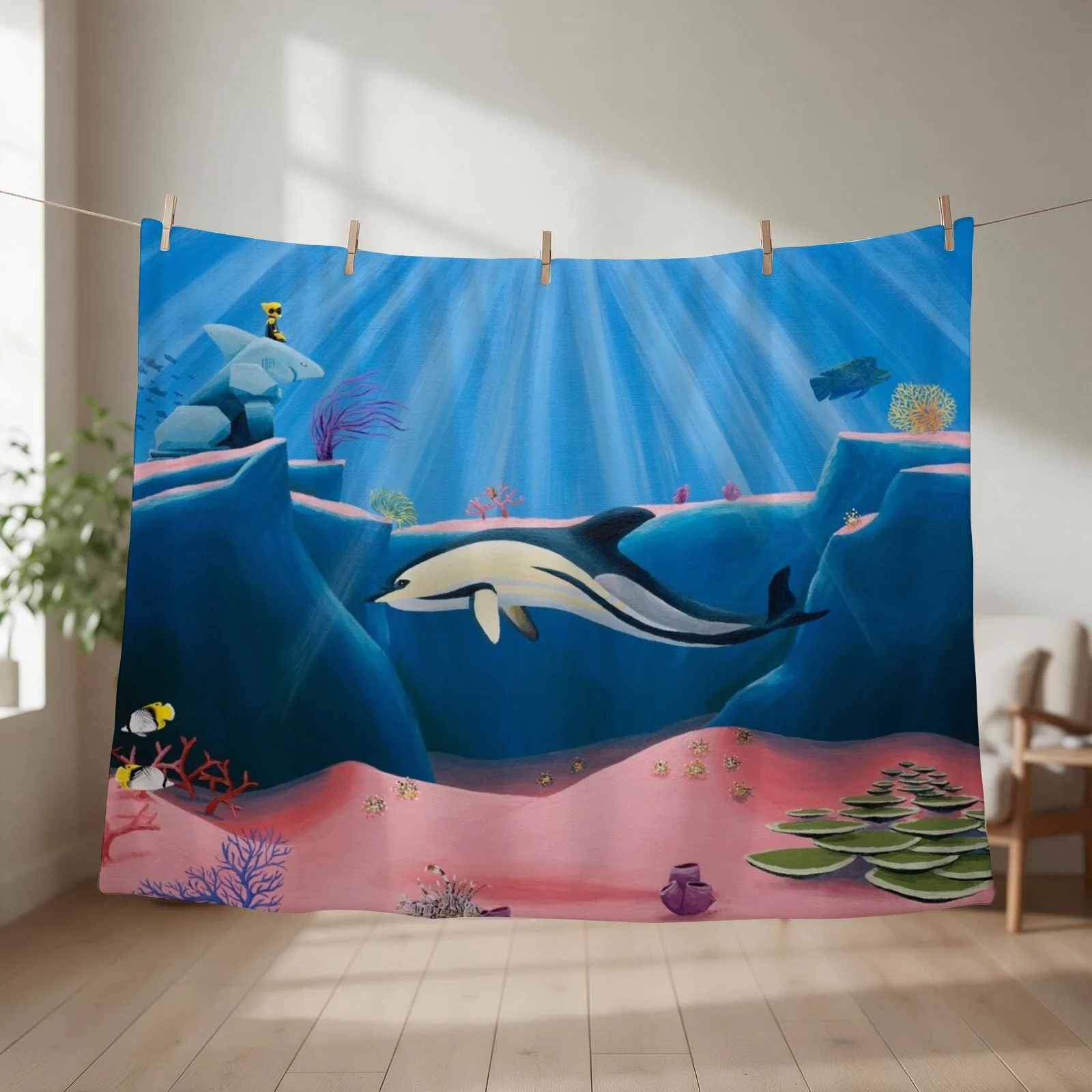 Meditate Throw Blanket couch cozy soft plush fuzzy picnic outdoor blanket