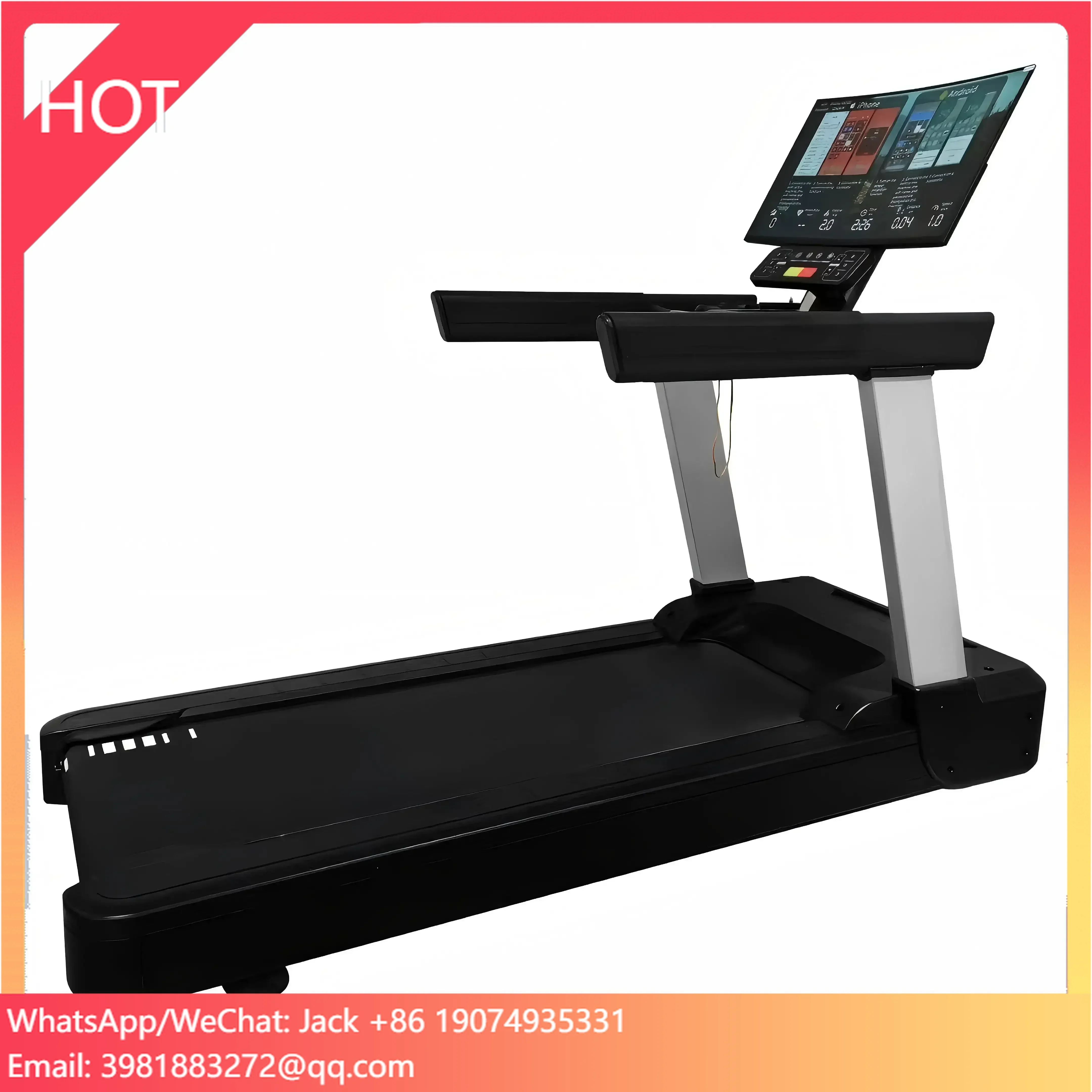 

Commercial Use Sports Fitness Equipment Running Electric Treadmill 32 Inch Touch Mirror Treadmill With HD Screen