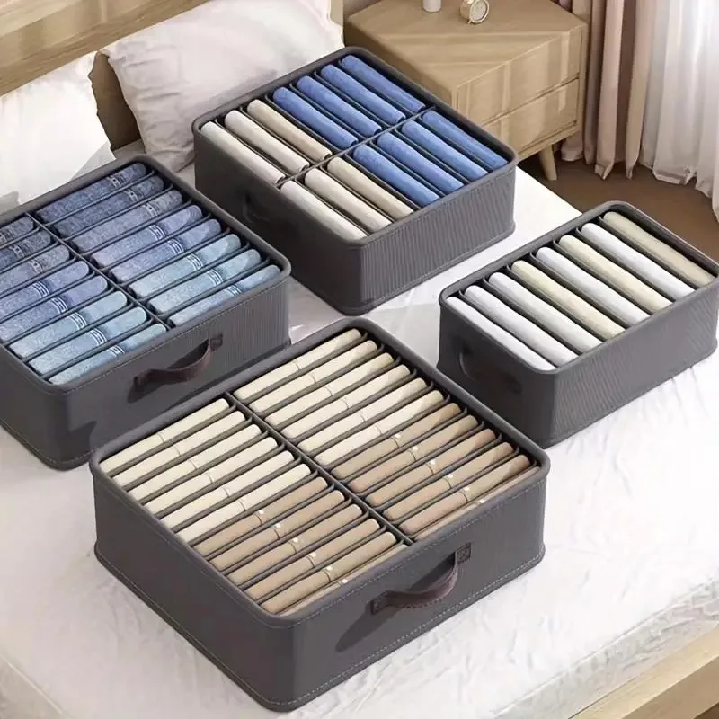Thickened 16/24 Grids Wardrobe Organizer Foldable Drawer Pants Storage Box Shirt Storage Closet System for Home Organization