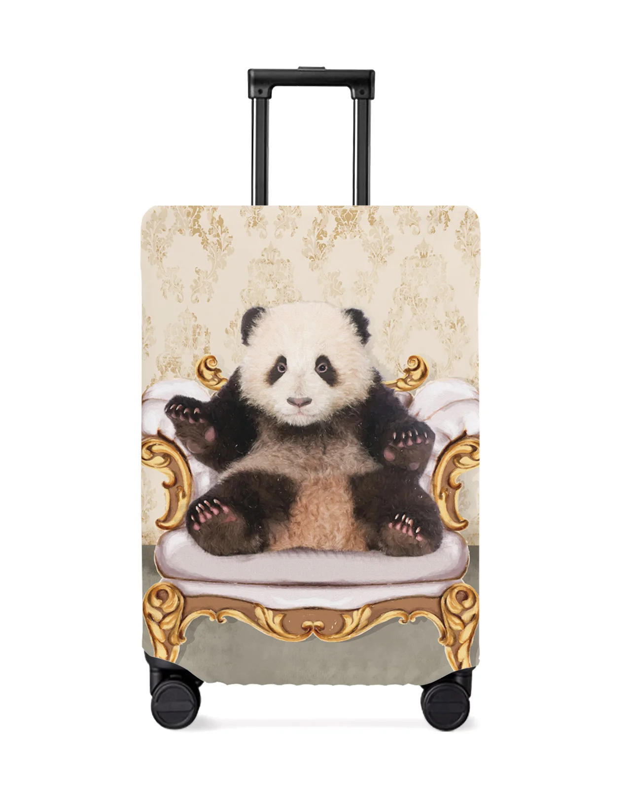 

Panda Sitting On The Couch Retro Travel Luggage Cover Elastic Baggage Cover Suitcase Case Dust Cover Travel Accessories