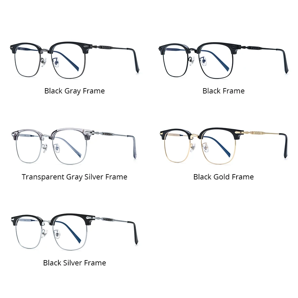 NIANZHEN Progressive Prescription Glasses Men Photochromic Myopia Optical Lens Eyewear Women Alloy Square Eyeglasses Frame 0062