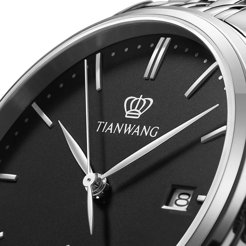 TIAN WANG Men Watches Business 39.5mm Automatic Mechanical Watch  Stainless Steel  Waterproof Wristwatches For Christmas Gifts