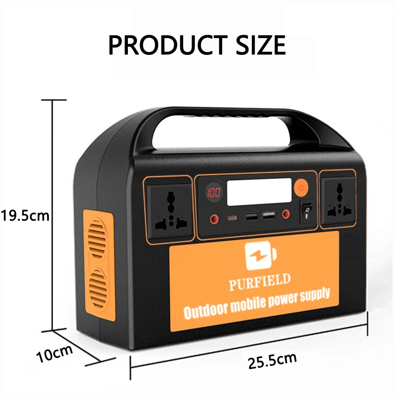 휴대용 태양광 발전기 배터리 급속 충전, 캠핑용 AC USB 출력, 90000mah, 300W 발전소, 220V, 110V